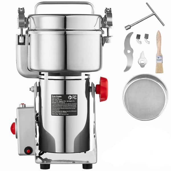 1000g Electric Grain Mill Grinder, 3000-Watt High-Speed Spice Grinder, Stainless Steel Pulverizer