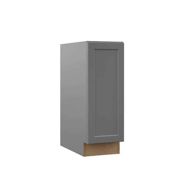 Hampton Bay Designer Series Melvern Storm Gray Shaker Assembled Full Height Door Base Kitchen 