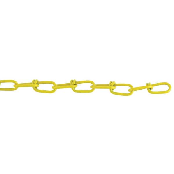 Everbilt #2/0 x 1 ft. Zinc Plated Steel Double Loop Chain, Yellow 64406 ...