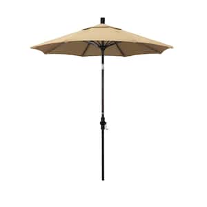 7-1/2 ft. Fiberglass Collar Tilt Patio Umbrella in Antique Beige Olefin