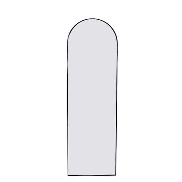 Unbranded Black 22 in. W x 65 in. H Arch Stand Full-Length Mirror for Bathroom, Bedroom, Entryway
