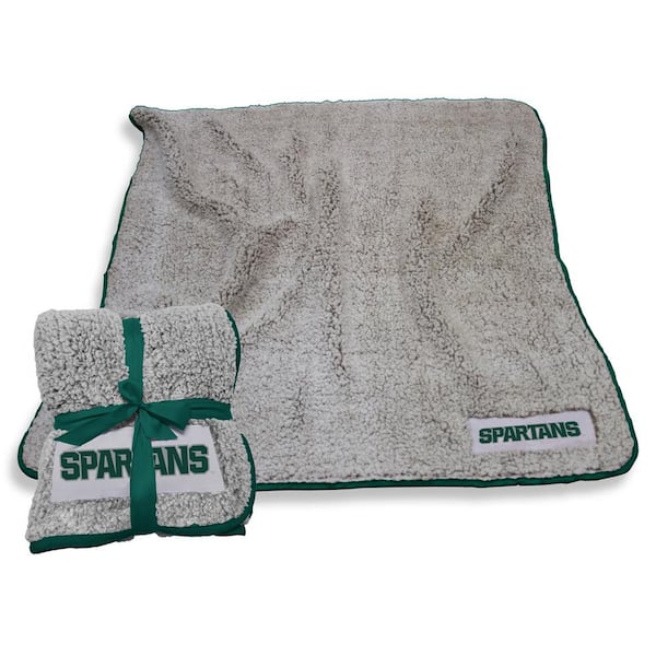 logobrands Michigan State Oatmeal Frosty Fleece Throw