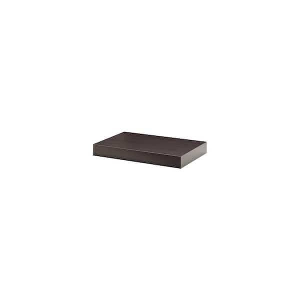 Unbranded BIG BOY 17.5 in. x 9.8 in. x 2 in. Mocca MDF Floating Decorative Wall Shelf with Brackets