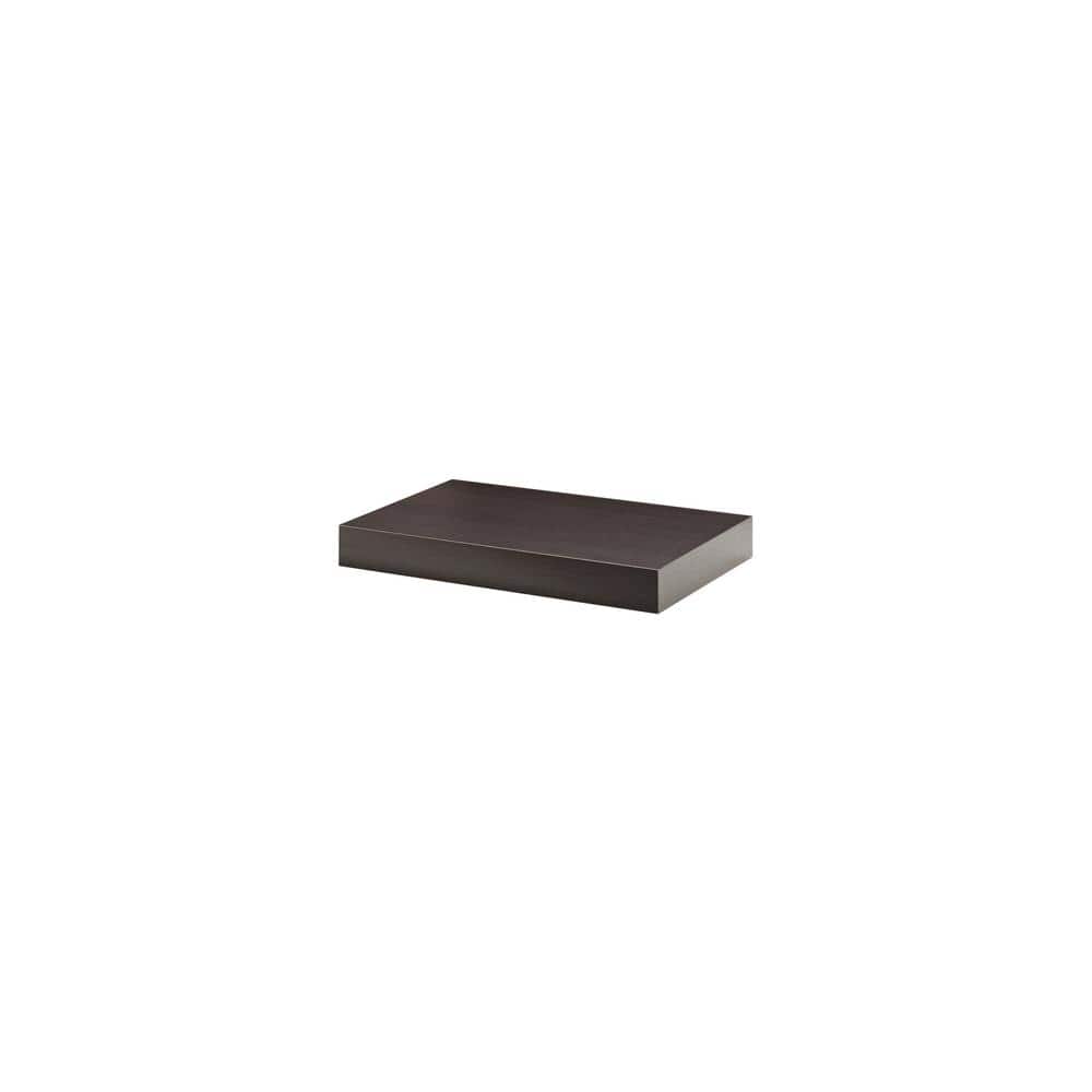 BIG BOY 17.5 in. x 9.8 in. x 2 in. Mocca MDF Floating Decorative Wall Shelf