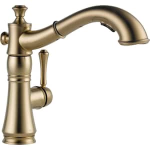 Cassidy Single-Handle Pull-Out Sprayer Kitchen Faucet In Champagne Bronze