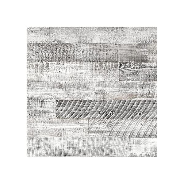 Afoxsos Natural 1/4 in T x 4 in. W x 2 ft. L Shiplap Pine Weathered Reclaimed Barn Wood Boards Planks in White 12-Pack