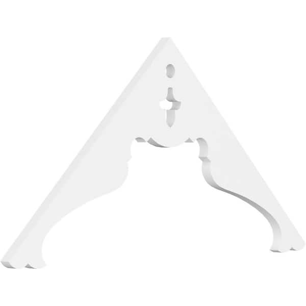Ekena Millwork 1 in. x 36 in. x 18 in. (12/12) Pitch Heath Gable Pediment Architectural Grade PVC Moulding