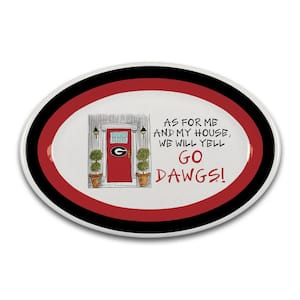 University of Georgia UGA As for Me 18 in. Assorted Colors Oval Melamine Platter
