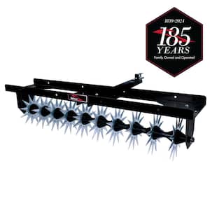 40 in. Pull-Behind Spike Aerator with 3-D Steel Tines for Lawn Tractors and Zero-Turn Mowers