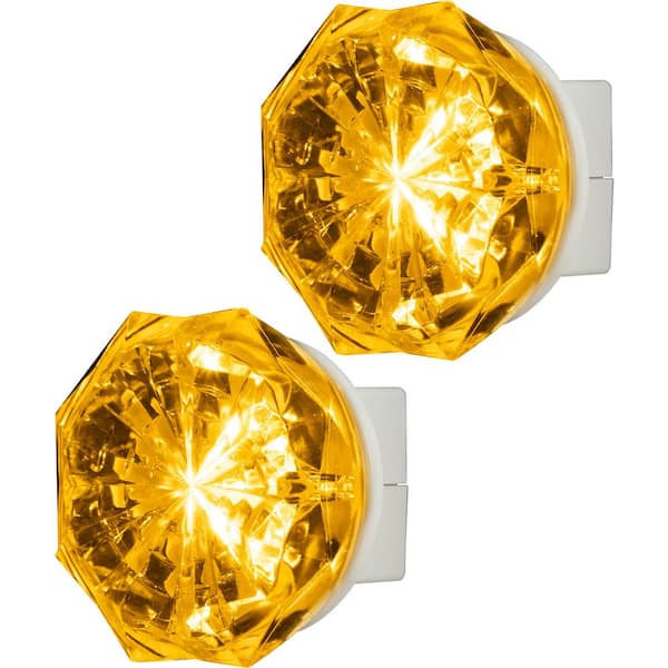 GE 0.5-Watt Warm Amber Jewel Plug In Always On Integrated LED Night Light 2-Pack