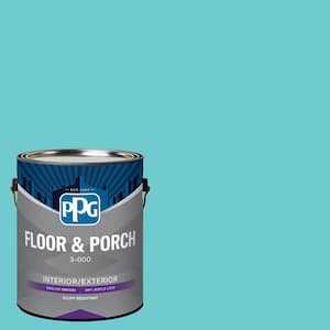1 gal. PPG1233-5 Tropical Splash Satin Interior/Exterior Floor and Porch Paint