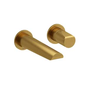 Parabola Single Handle Wall Mounted Faucet in Brushed Gold