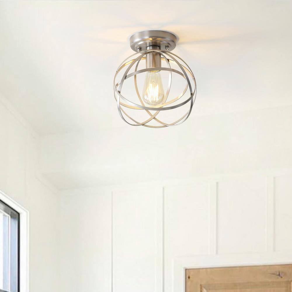 Alma 8.5" Chrome Glass LED Flush Mount Light
