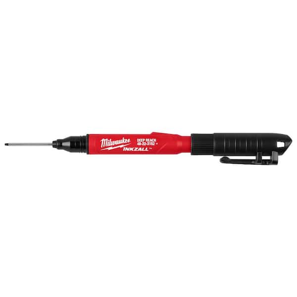 Milwaukee INKZALL 2-in-1 Deep Reach Ultra Fine Point Black Jobsite