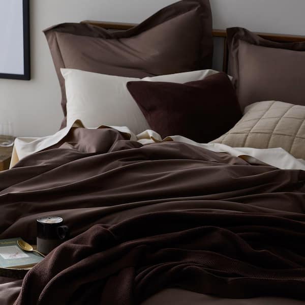 Classic All Season Breathable Cotton Knit Decorative Throw Pillow Cover