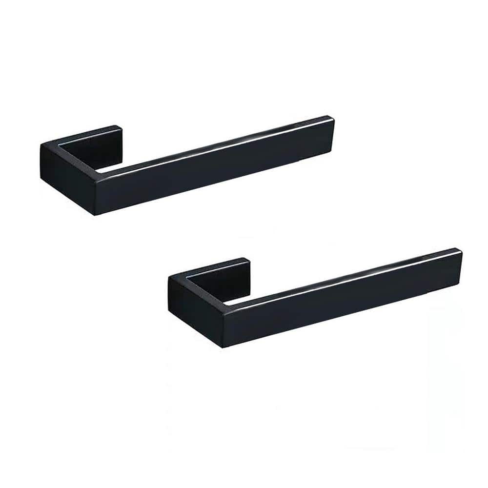 Modern Rectangular 2-Piece Hand Towel Holder Wall Mounter Bathroom Hardware Racks in Matte Black price history on PriceWatchPro