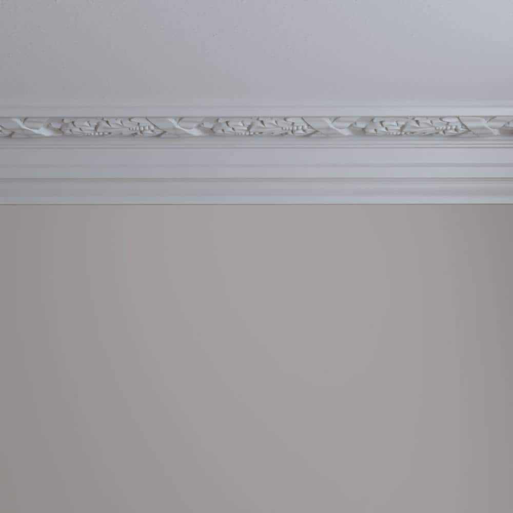 Primed White Polyurethane Geometric Crown Moulding Sample
