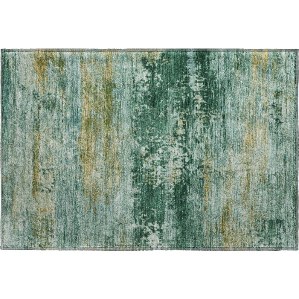 Mayfield Premium Machine Washable Abstract AMF2146 Green 2 ft. x 3 ft. Accent Rug price history on PriceWatchPro