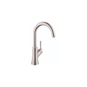 Joleena Single Handlebar Faucet in Stainless Steel Optic