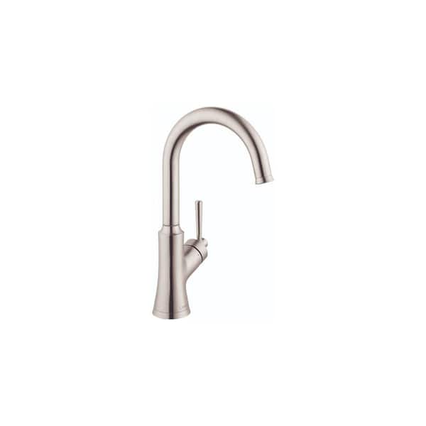 Hansgrohe Joleena Single Handlebar Faucet in Stainless Steel Optic