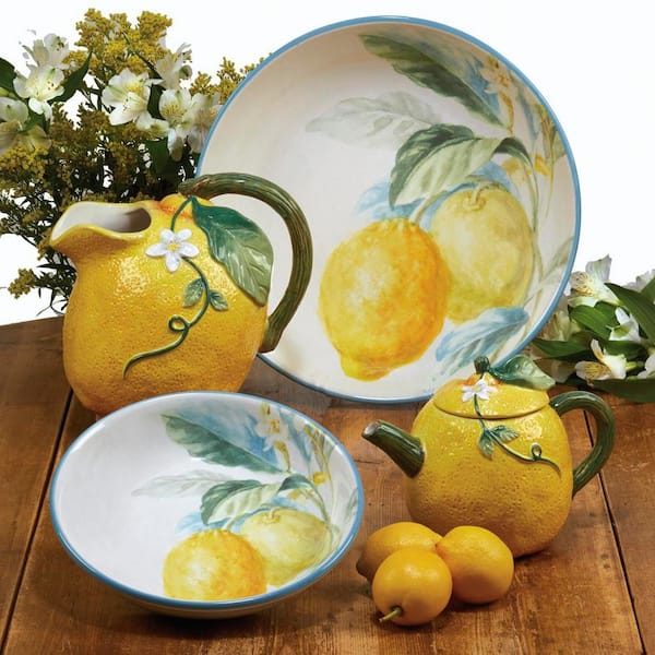 LEMONS & LEAVES 5 PC PITCHER SET