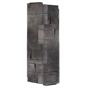 NovikStone Dry Stack Stone Corner (5.9 in. x 16 in.) Stone Siding Corner in Lava (5 Per Box, 6.3 lin. ft.)