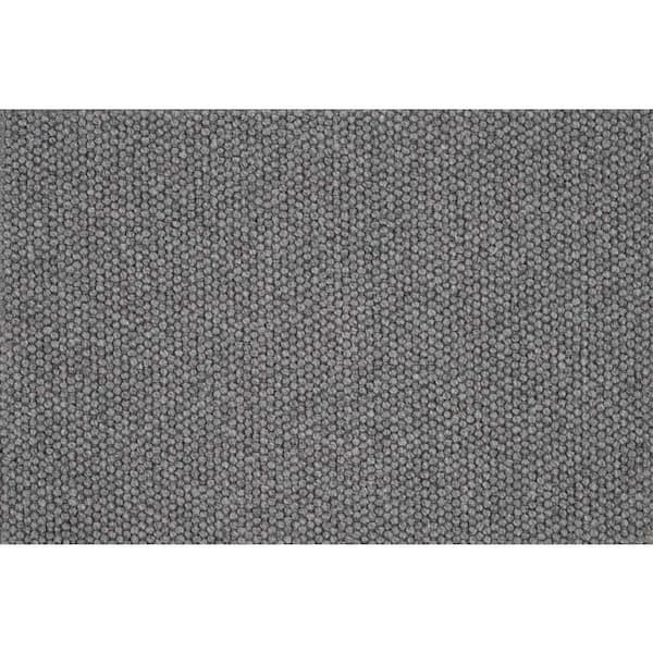 Natural Harmony Four Square - Slate - Gray 13.2 ft. 56 oz. Wool Berber Installed Carpet