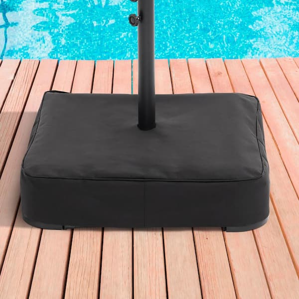 Sonkuki Heavy-Duty Patio Umbrella Base Suit for Patio Umbrella From 8 ft. x 12 ft. Up to 320 lbs. in Black