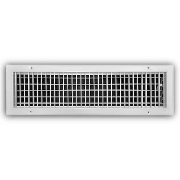 Everbilt 24 in. x 6 in. 1-Way Steel Adjustable Wall/Ceiling Register in White