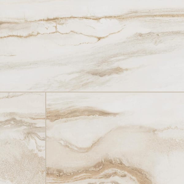 MSI Gallaxy Almond 24 in. x 48 in. Polished Porcelain Marble Look Floor and Wall Tile (15.50 sq. ft./Case)
