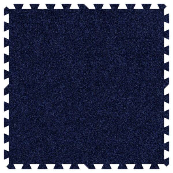 Groovy Mats Navy Blue 24 in. x 24 in. Comfortable Carpet Mat (100 sq. ft. / Case)