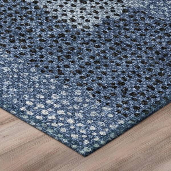 Chantille Machine Washable Indoor/Outdoor Abstract ACN2868 Denim 3 ft. x 4 ft. Area Rug