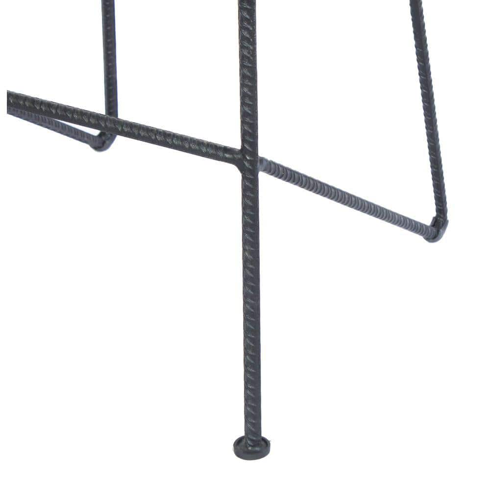 28" Industrial Saddle Seat Bar Stool in Black and Brown