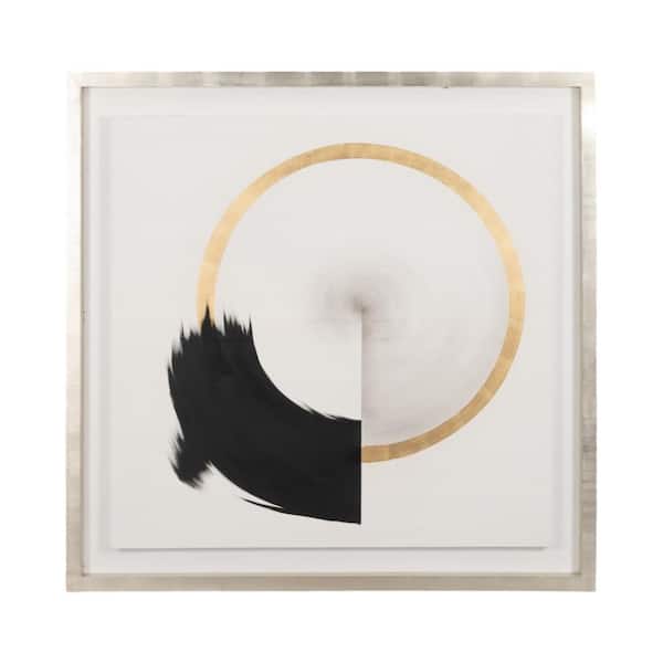 Silver Framed Circle Fan Canvas Art Print 71 in. x 71 in.