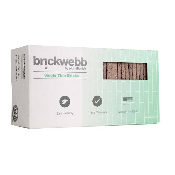 Little Cottonwood Thin Brick Singles - Flats (Box of 50) - 7.625 in x 2.25 in (7.3 sq. ft)