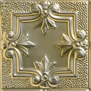 Take Home Sample - Antoinette Gold Nugget 1 ft. x 1 ft. Decorative Tin Style Lay-in Ceiling Tile (1 sq. ft./case)