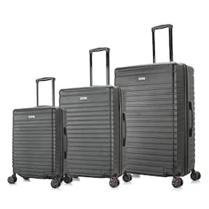 InUSA Deep Lightweight Hardside 3-Piece Spinner in. in., 20 Home in Set - The 28 in., Depot IUDEESML-BLU Blue 24 Luggage