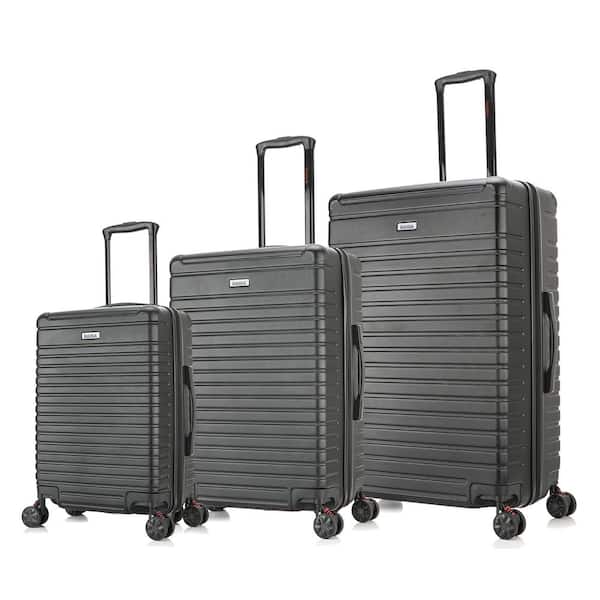 Aoibox Lightweight Durable Hardside 4-Wheel Spinner Travel Suitcase Bags,  Navy Blue, 3-Piece Set (20, 24, & 28), TSA Lock SNMX4008 - The Home Depot