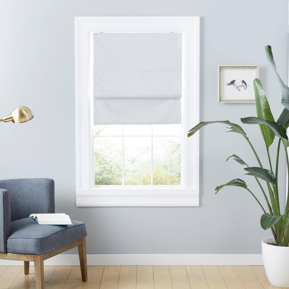 Esme White Cordless Total Blackout Polyester Roman Shade 23 in. W x 64 in. L price history on PriceWatchPro