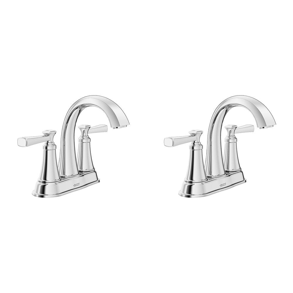 American Standard Rumson 4 in. Centerset Double Handle Bathroom Faucet in Polished Chrome (2-pack) -  7417202.002