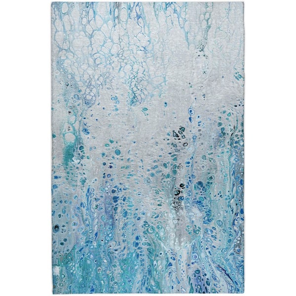 Dream Shag Premium Machine Washable Abstract ADS63 Shoreline 5 ft. x 7 ft. 6 in. Area Rug