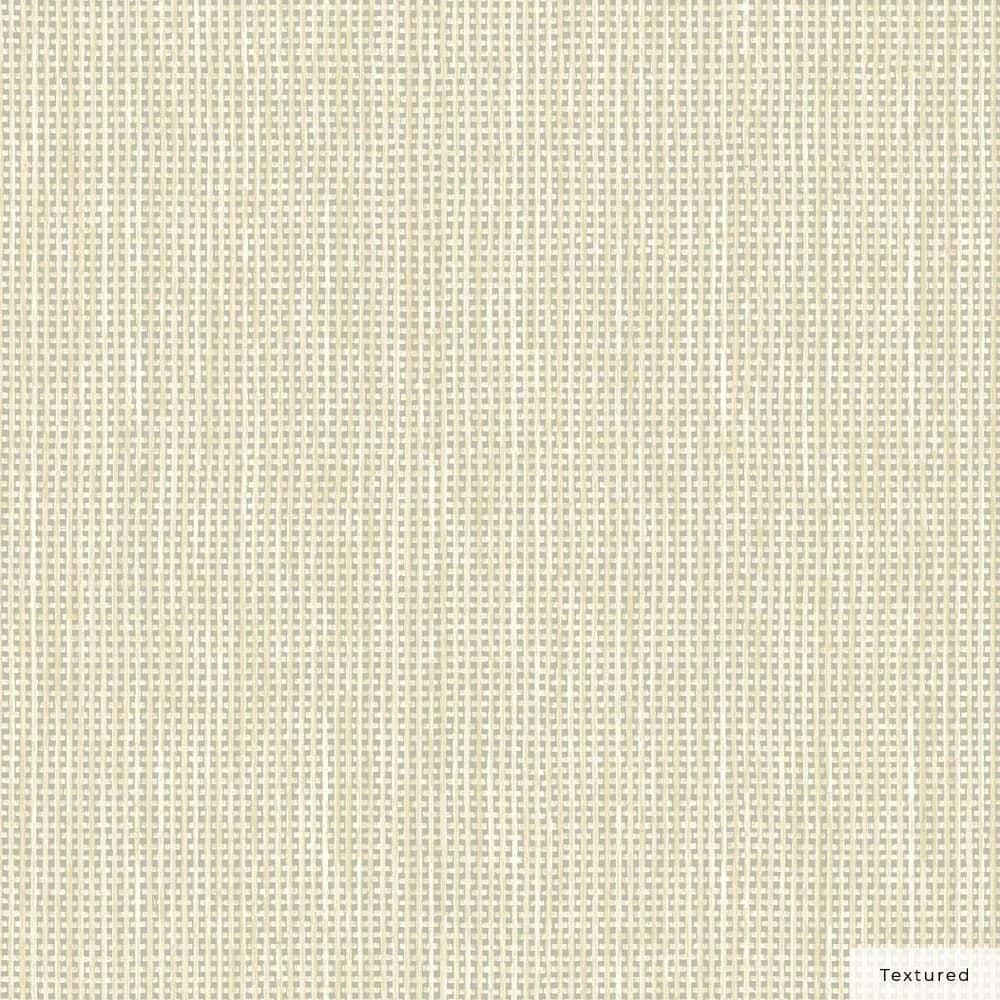 Beige Rattan Textured Peel and Stick Wallpaper