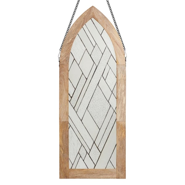 River of Goods Cathedral Style Clear Geometric Pattern Glass Window Panel