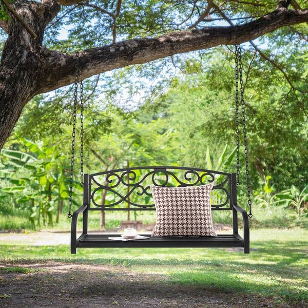 Wrought iron garden swing seat new arrivals