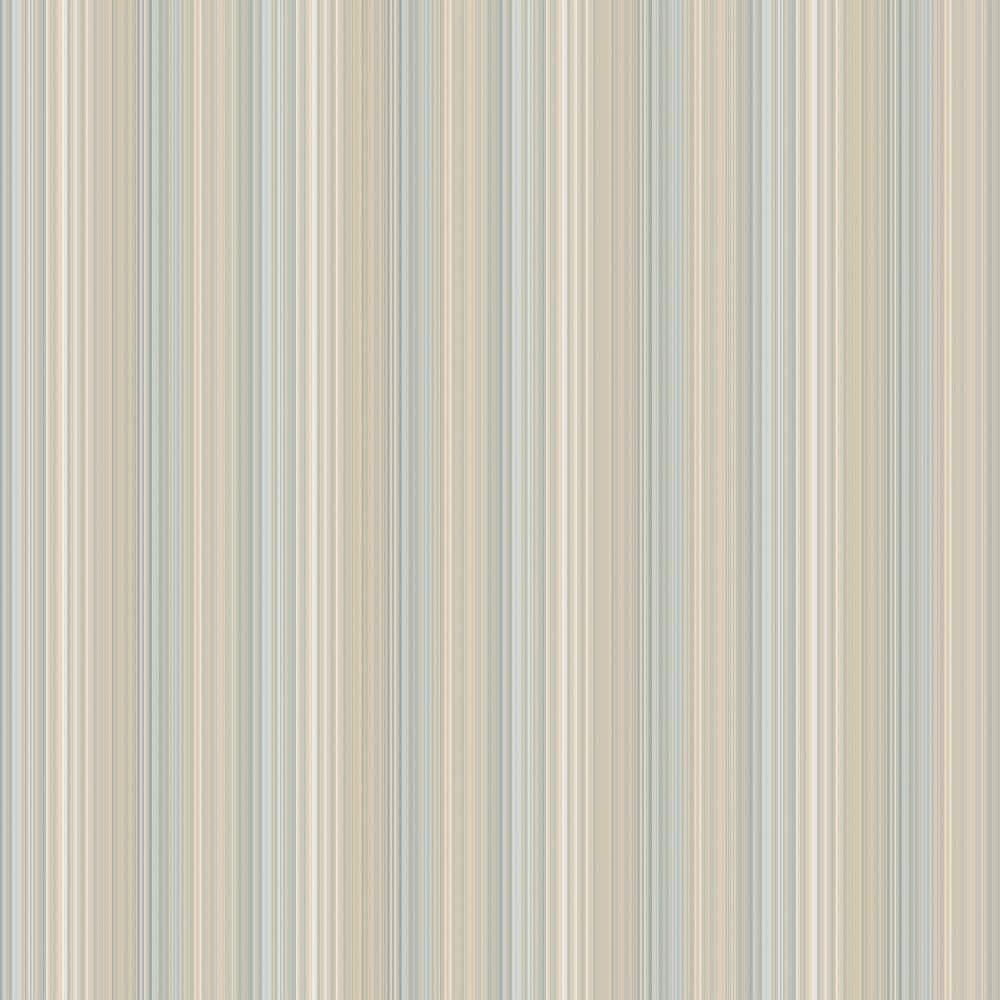 Smart Stripes 3 Blue/Beige/White Pinstripe Vinyl on Non-Woven Non-Pasted Wa