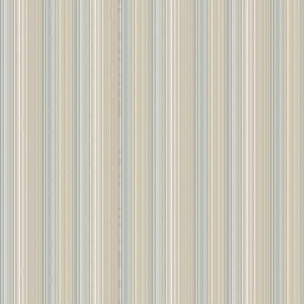 Unbranded Smart Stripes 3 Blue/Beige/White Pinstripe Vinyl on Non-Woven Non-Pasted Wallpaper Sample