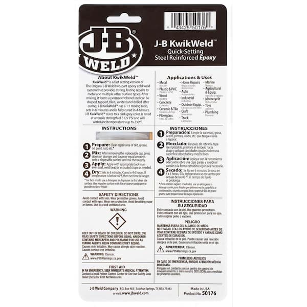 J-B Weld Original Cold Weld 2-Part Epoxy Syringe 50165 - The Home Depot