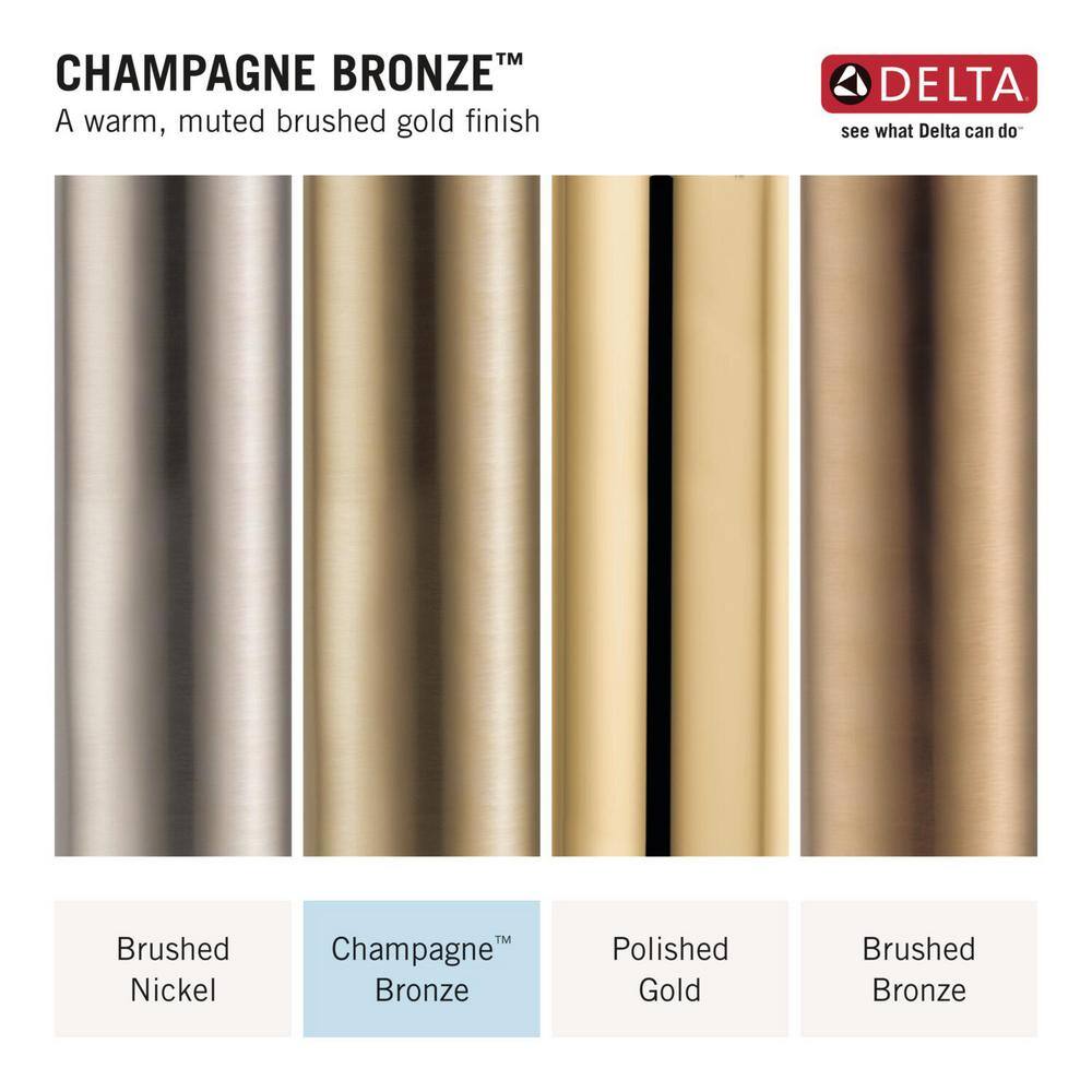 Matte Black and Champagne Bronze Widespread Bathroom Faucet
