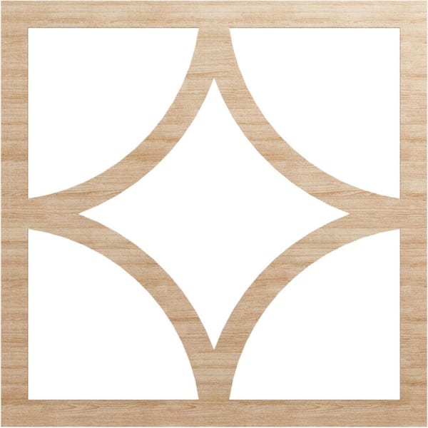 0.375 in. x 38 in. x 38 in. Wood Medallion Moulding