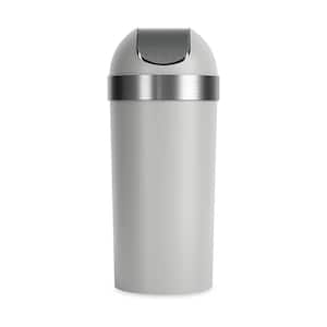 Rubbermaid Commercial Products 23G Blue Slim Jim Trash Can with Elevate  Container Metal Cover, 3-Sided Decorative Stainless Steel Mixed Recycling  Bin, 23 Gallon, Dark Gray: : Industrial & Scientific